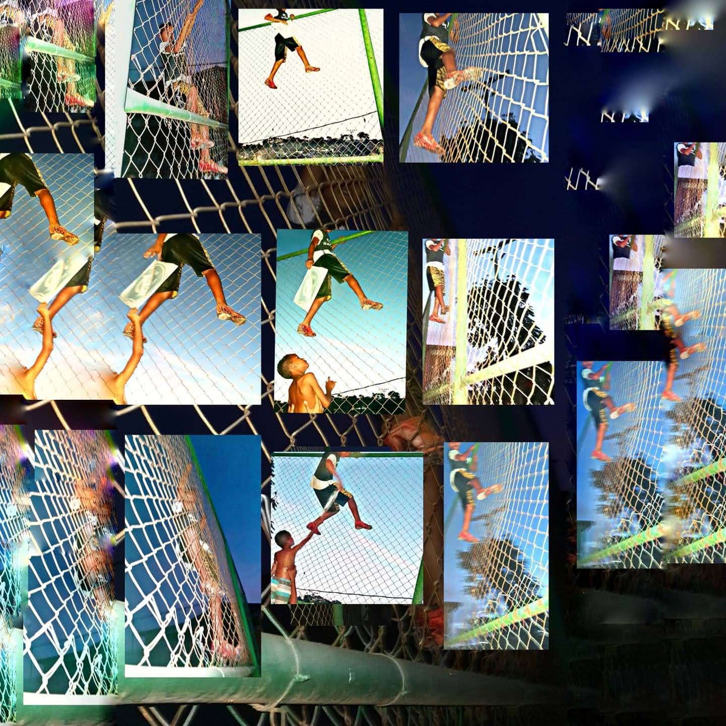 Montagem com várias fotos da série sobrepostas